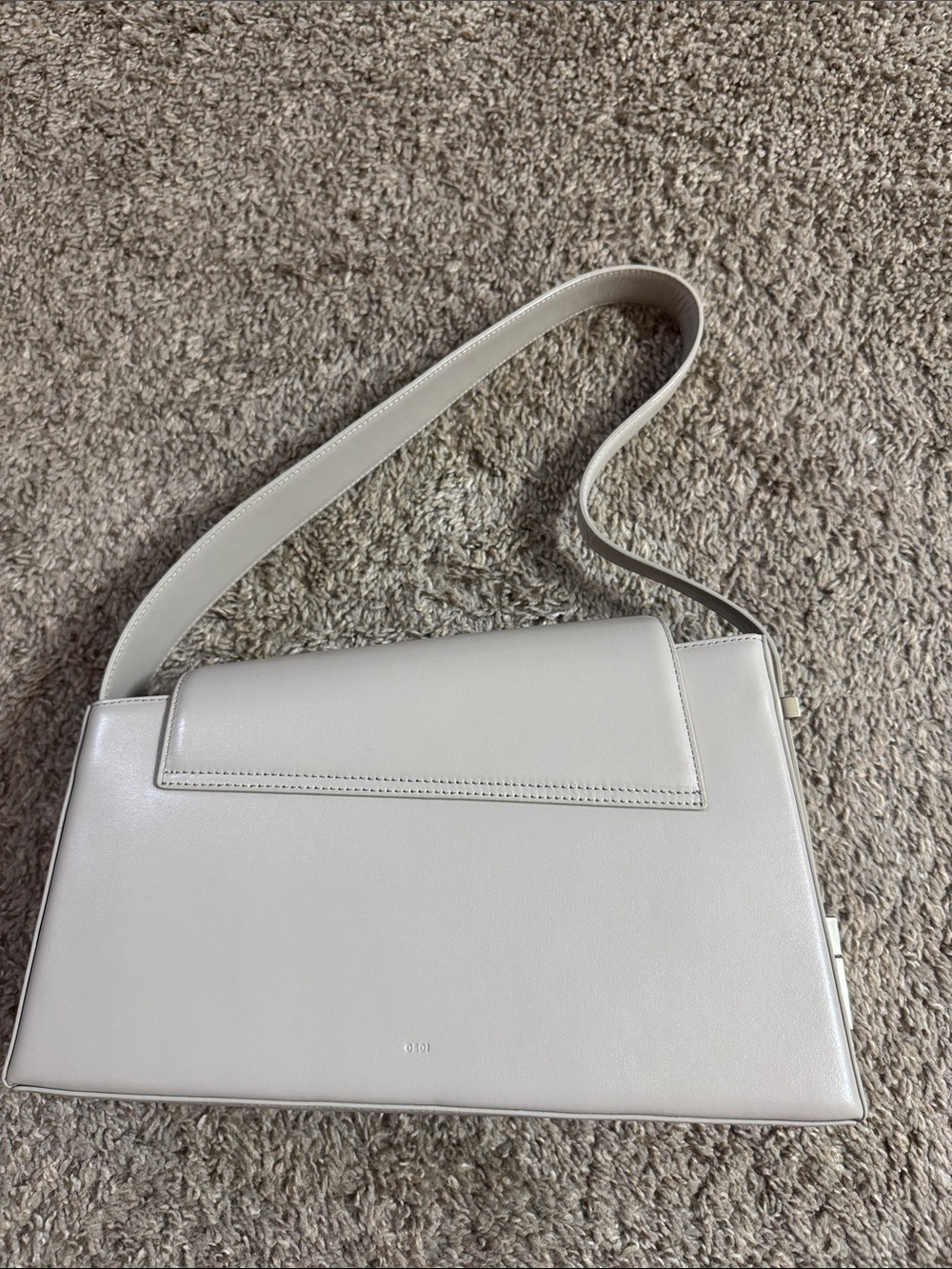 Classic Cream Shoulder Bag with Front Flap - Picture 2 of 6